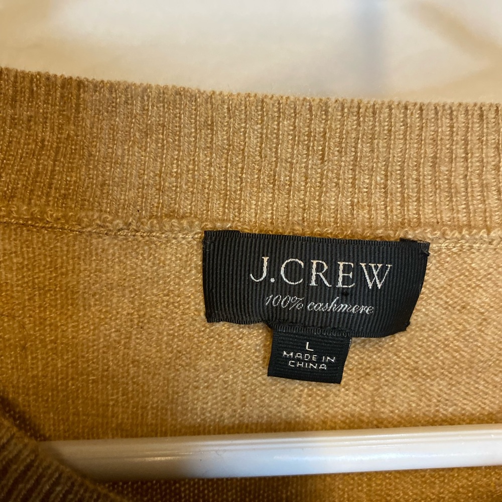 J.Crew Camel/Tan Cashmere Crewneck Sweater